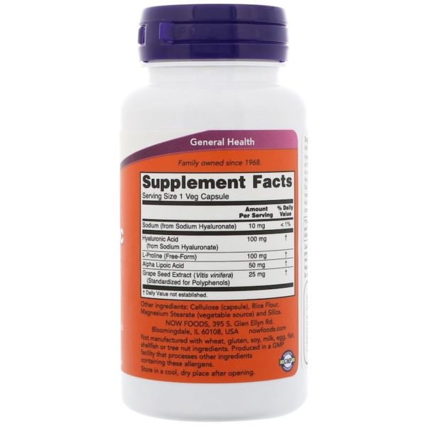 Now Foods, Acide hyaluronique KDERMA Maroc